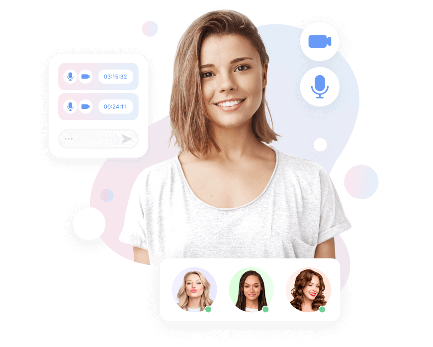 Comunicación en directo con chicas reales